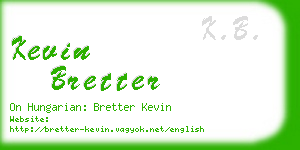 kevin bretter business card